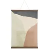 Attitudes Import Abstract Canvas With Rope - Grey And Brown* Canvases