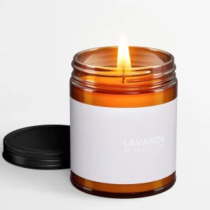 Au Naturel Amber Candle 250 Ml - Lavender And Mint* Scented Candles