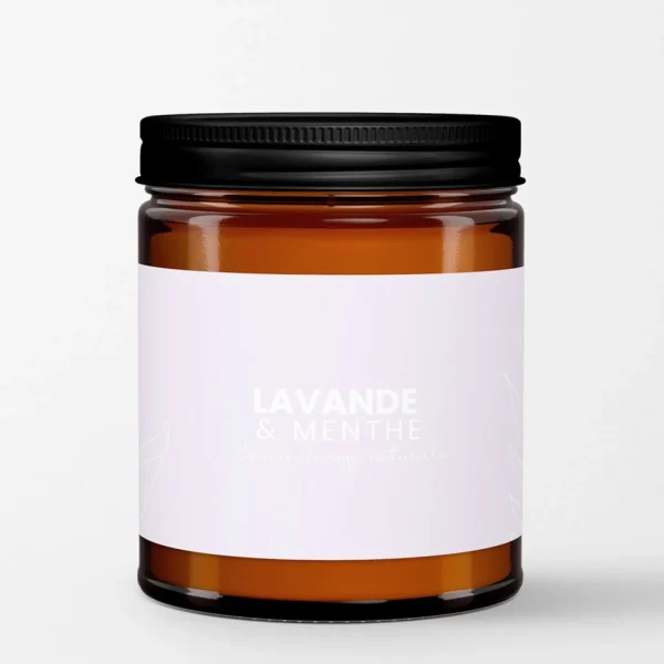 Au Naturel Amber Candle 250 Ml - Lavender And Mint* Scented Candles