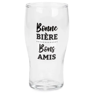 Attitudes Import 2 Beer Glass - Bonne Biere Bons Amis* All For Beer