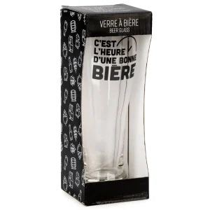 Attitudes Import 2 Beer Glass - C'Est L'Heure D'Une Bonne Biere* All For Beer