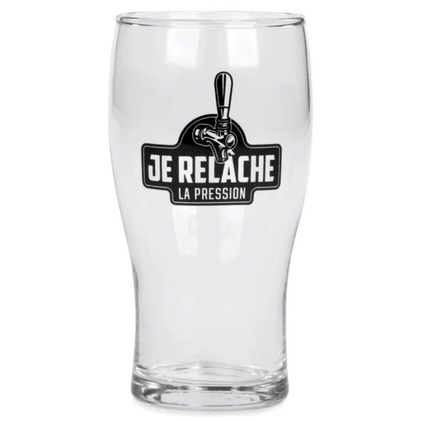 Attitudes Import 2 Beer Glass - Je Relache* Products With Text