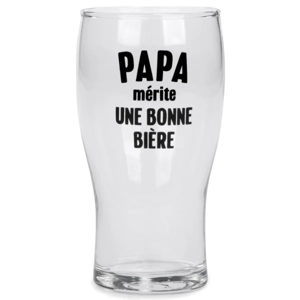 Attitudes Import 2 Beer Glass - Papa Merite* Products With Text