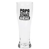 Attitudes Import 2 Beer Glass - Papa Merite Une Bonne Biere* All For Beer