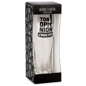 Attitudes Import 2 Beer Glass - Ton Opinion, J'M'En Fut* All For Beer