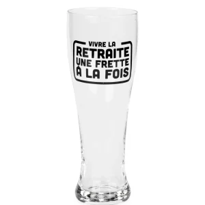 Attitudes Import 2 Beer Glass - Vivre La Retraite Une Frette A La Fois* Products With Text