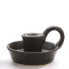 Gift Craft Black Ceramic Candleholder* Candle Holders