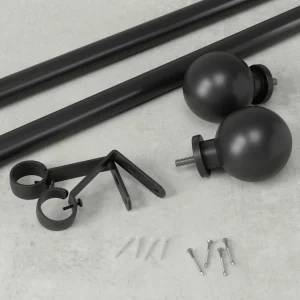 Umbra Black Curtain Rod - Bolas* Poles & Curtains