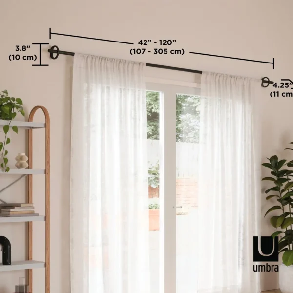 Umbra Black Curtain Rod - Ringlet* Poles & Curtains