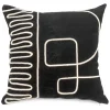 Attitudes Import 2 Black Cushion - Abstract Lines* Cushions