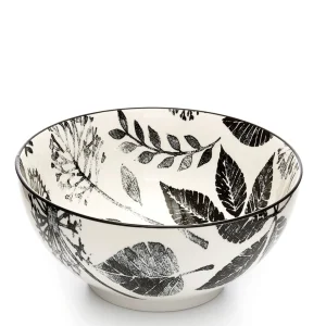 Intercontinental Mercantile Black Flowers Bowl - Kiri* Dishware