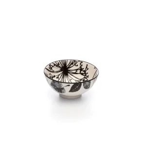 Intercontinental Mercantile Black Flowers Bowl - Kiri* Dishware