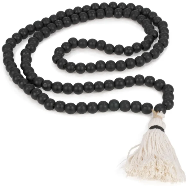 Attitudes Import Black Meditation Beads - 27"* Decorative Objects