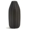 Gift Craft Black Modern Vase - Chevron Patterns* Vases & Pots