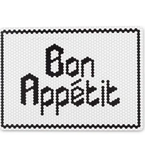 Abbott Bon Appetit Placemat - Black And White* Tablecloths, Placemats & Napkins