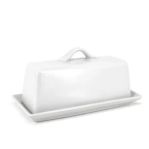 Danesco Butter Dish - White Matte* Dishware