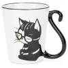 Attitudes Import Cat With Glasses Mug* Mugs