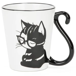 Attitudes Import Cat With Glasses Mug* Mugs