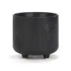 Attitudes Import Ceramic Pot On Stand - Black* Vases & Pots