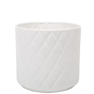 CTG Brands Chevron Pattern Vase - White* Vases & Pots
