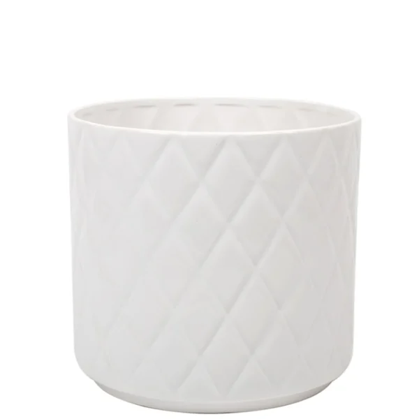 CTG Brands Chevron Pattern Vase - White* Vases & Pots