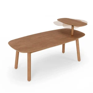 Umbra Coffee Table With Raised Shelf - Swivo* Tables