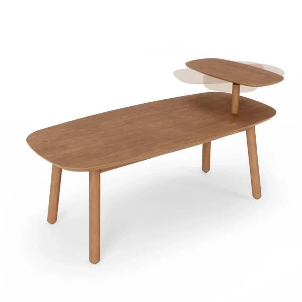 Umbra Coffee Table With Raised Shelf - Swivo* Tables