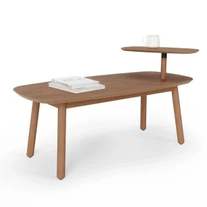 Umbra Coffee Table With Raised Shelf - Swivo* Tables