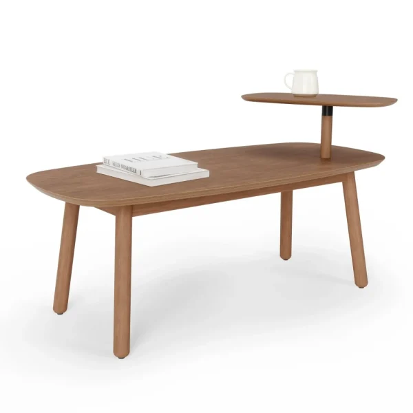 Umbra Coffee Table With Raised Shelf - Swivo* Tables