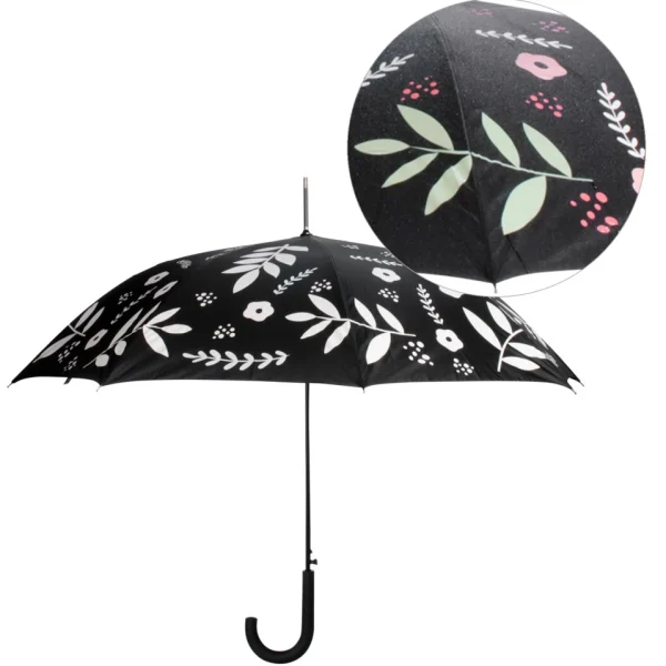 Attitudes Import 2 Color Changing Umbrella - Flowers And Leafs* Umbrellas For Adult