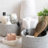 Nostalgia Import Cotton Basket - Grey* Organization