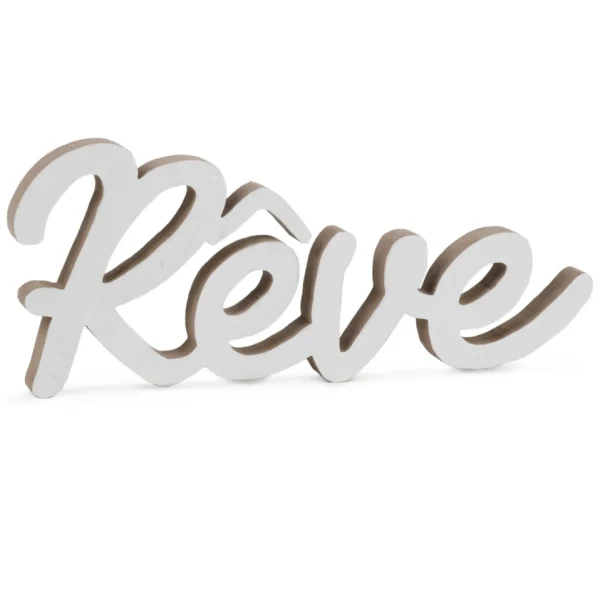 Attitudes Import Decorative "Reve" Word - White* Decorative Objects