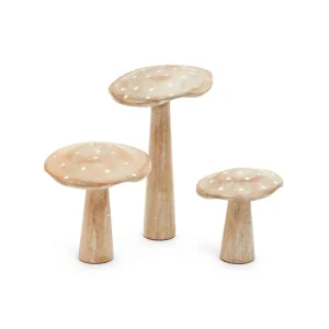 Group ADV Decorative Wooden Mushroom* Decorative Objects