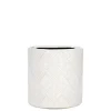 Attitudes Import 2 Diamond Pattern Pot - Ivory* Vases & Pots