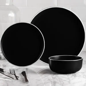 Safdie & Co Dinnerware Set - Black And White* Dishware