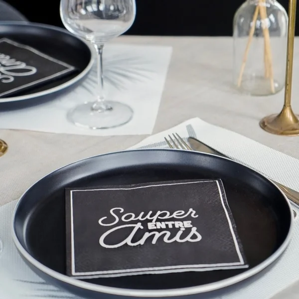 Safdie & Co Dinnerware Set - Black And White* Dishware