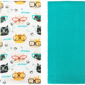 Safdie & Co Dish Cloths - Cats* Household Linens