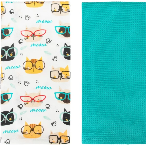 Safdie & Co Dish Cloths - Cats* Household Linens