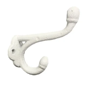 Nostalgia Import Double Level Hook - White* Handles & Hooks