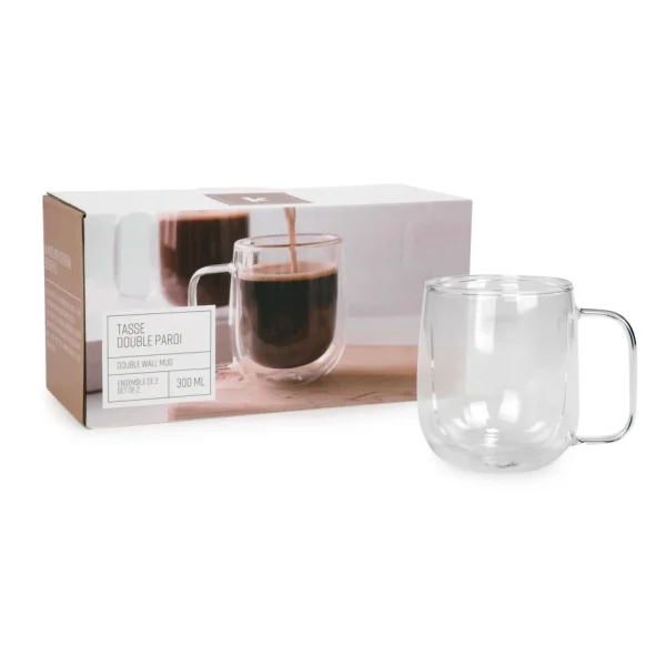 Agence K Double Wall Coffee Cups 300 Ml - Set Of 2* Mugs