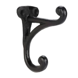 Attitudes Import Double Wall Hook - Black* Handles & Hooks