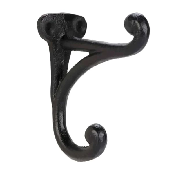 Attitudes Import Double Wall Hook - Black* Handles & Hooks