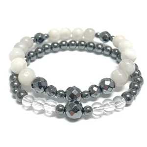 Dhyaan Duo Bracelets - Hematite And Agate* Bracelets