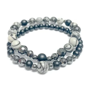 Dhyaan Duo Bracelets - Jasper And Hematite* Bracelets