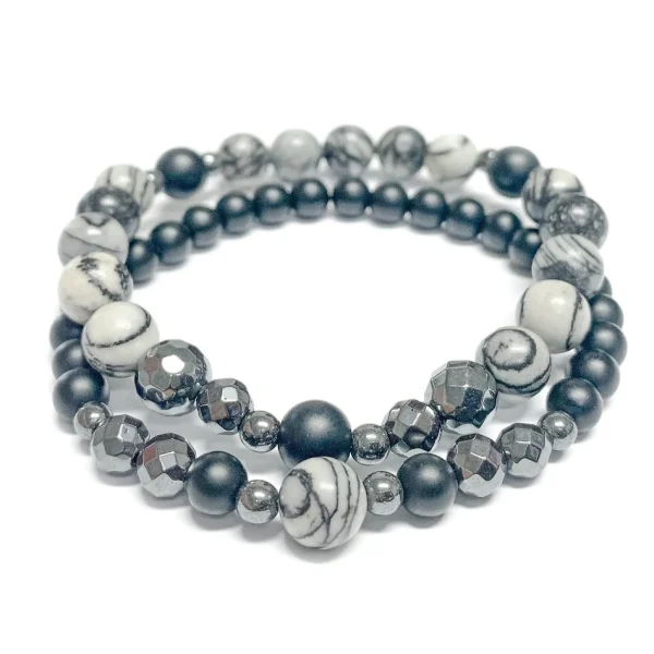 Dhyaan Duo Bracelets - Jasper And Hematite* Bracelets