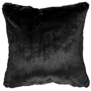 Agence K Fake Rabbit Fur Cushion - Black* Cushions