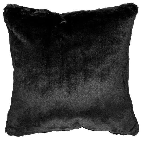 Agence K Fake Rabbit Fur Cushion - Black* Cushions