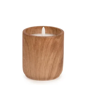 Attitudes Import Fake Wood Effect Candle - 4"* Decorative Candles