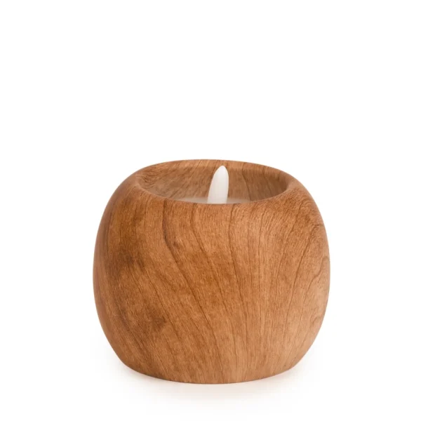 Attitudes Import Fake Wood Effect Candle - 3,5"* Decorative Candles