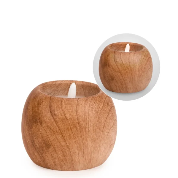 Attitudes Import Fake Wood Effect Candle - 3,5"* Decorative Candles
